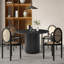 Table de salle à manger noire avec plateau en placage de chêne - 47,2 po x 47,2 po x 29,5 po, base faite à la main pour dessus de maison, L 47,2 po x l 29,5 po, fait à la main