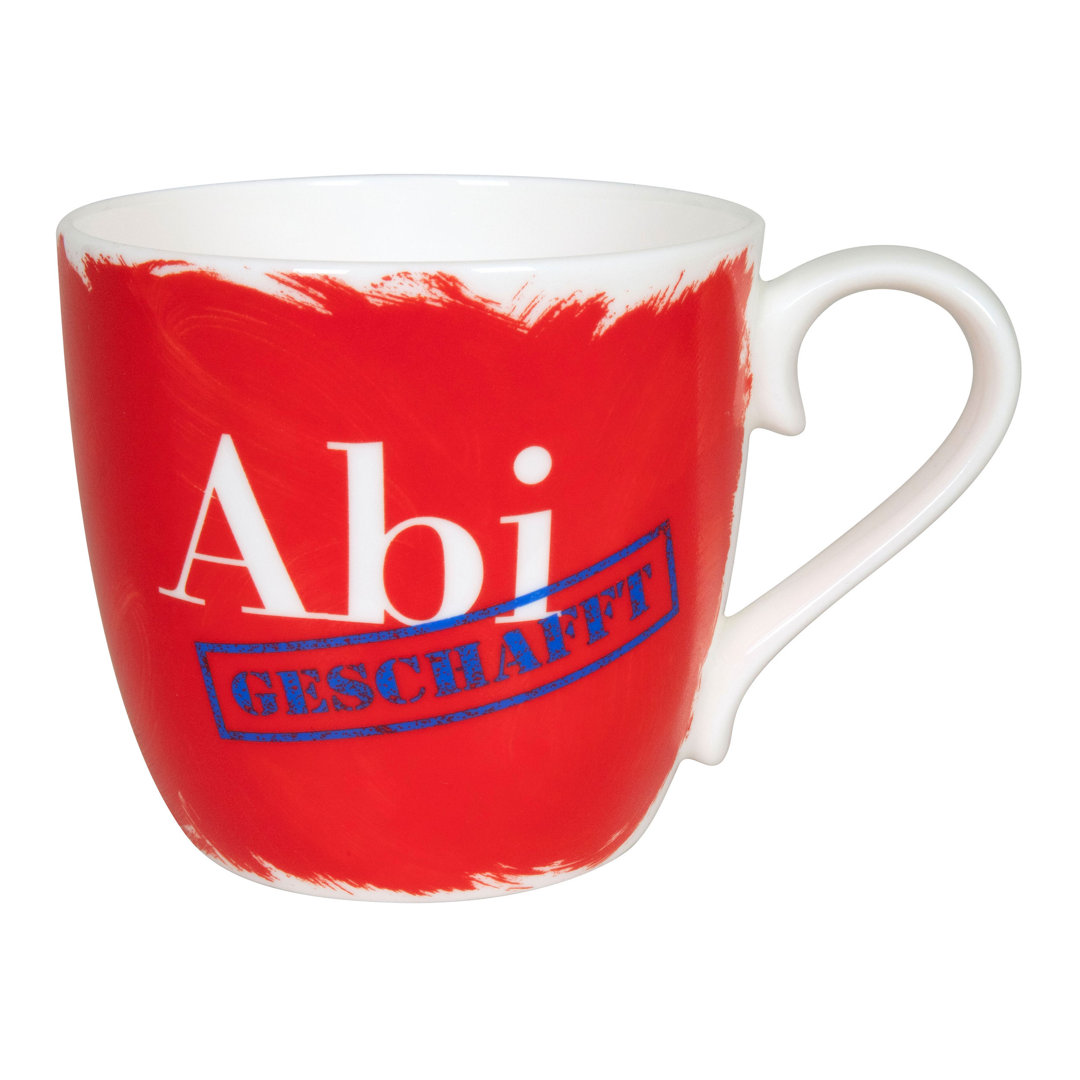 Becher Abi 2021 geschafft blau Kaffeebecher