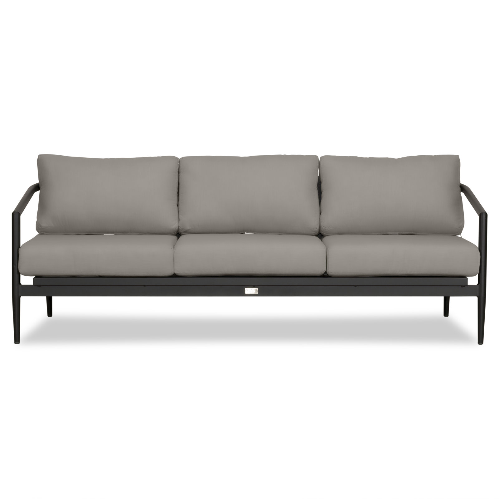 Delaine 83" Sunbrella® Patio Sofa, Canvas Charcoal Sunbrella® Canvas, Black
