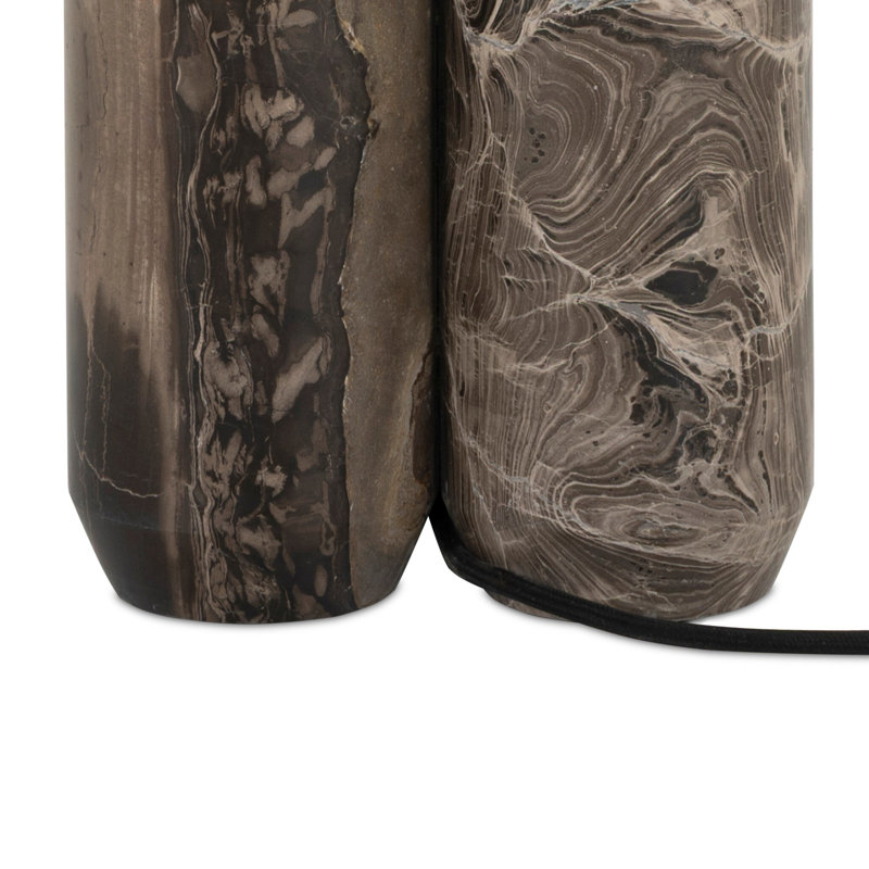 Bremen Table Lamp, Rocky Brown Marble
