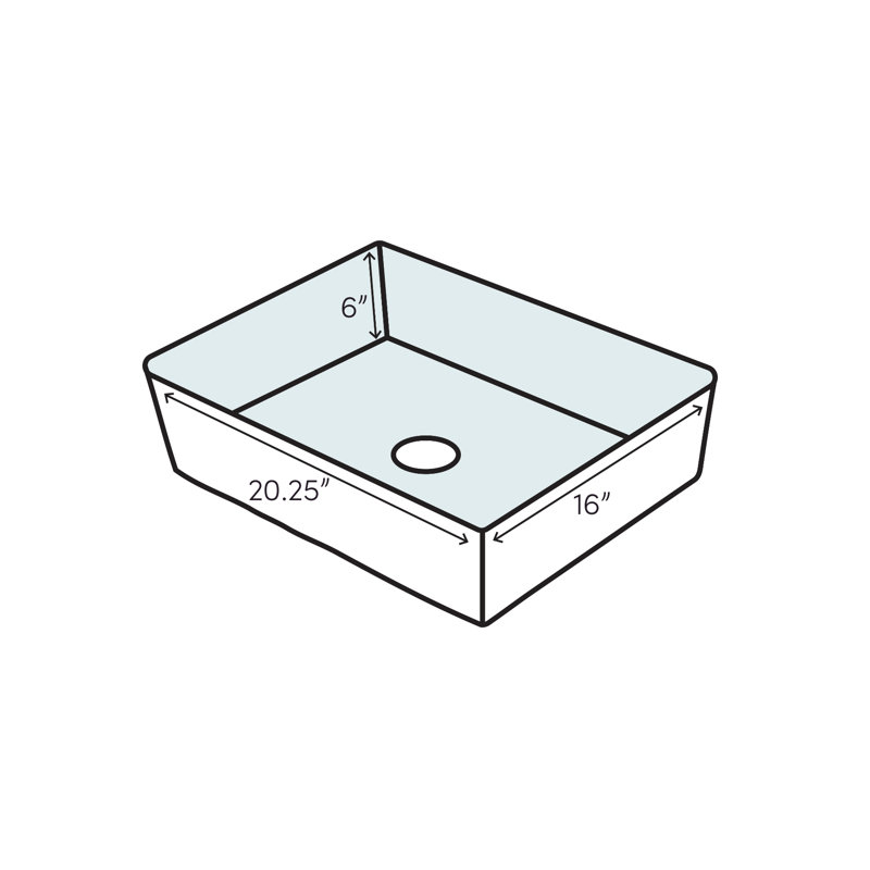 American Standard Boulevard 16'' Ceramic Rectangular Bathroom Sink with Overflow, Linen