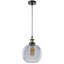 Cowart 1Vintage Glass Pendant Light – Globe Glass Hanging Lamp with Gold Globe Shade, Adjustable Ceiling Fixture for Kitchen Island, Bedroom, Loft, Dining Room, and Hallway
