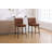 Modern Upholstered Counter Stool With Backrest, With Pedals,With Metal Frame, Counter Height Bar Stool For Kitchen Island,Coffee Bar.-16792113
