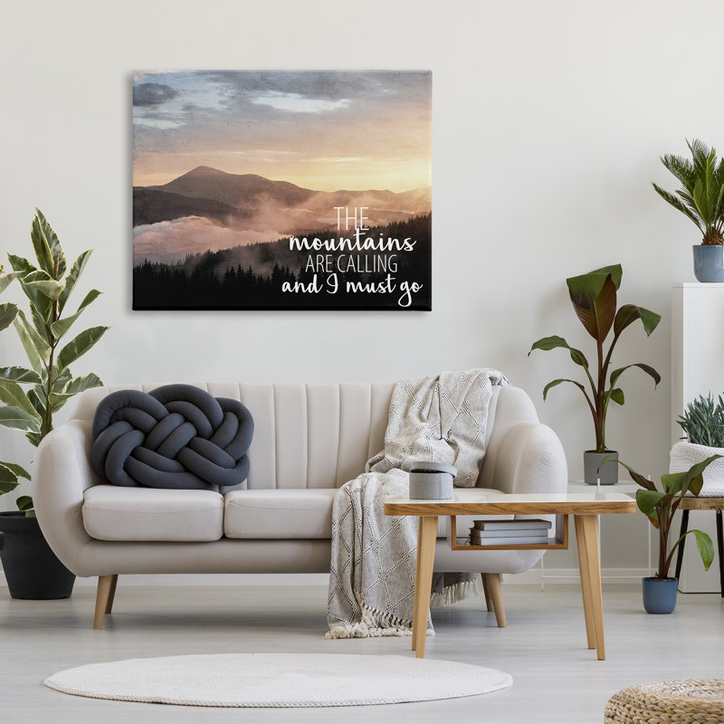 «Mountains Are Calling Landscape» par Kim Allen, H 36 po x l 48 po x P 1,5 po