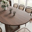Ensemble de table et de chaises de salle à manger ovales de 170 cm (67 po) avec des chaises rembourrées, en rotin, avec double piétement pour 2 à 6 personnes.-96657788