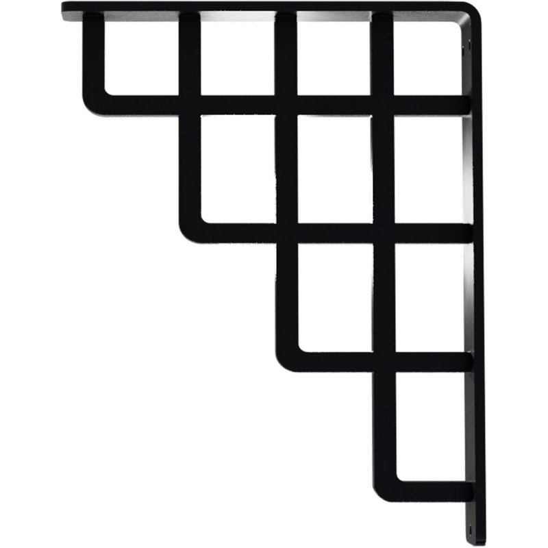 Support en fer forgé Diane, H 10 po x l 1,5 po x P 7,5 po, Noir