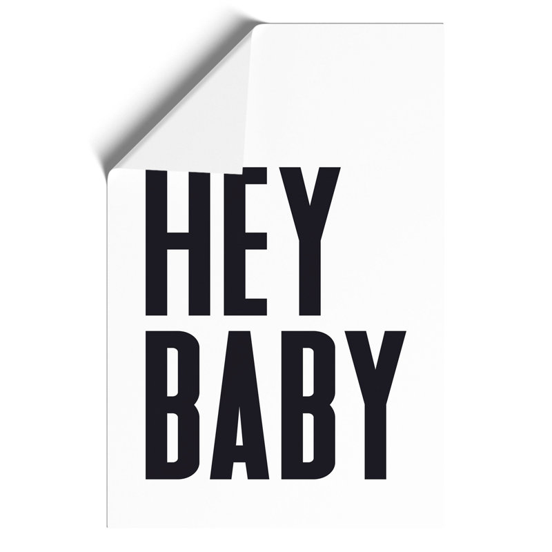 Hey Baby - Frameless Print, 84cm H x 59cm W x 0.1cm D