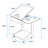 27.4" Solid Wood C-Shaped Rolling End Table with 360° Rotating Desktop, Foldable Shelf, Removable Laptop Stand & Lockable Wheels