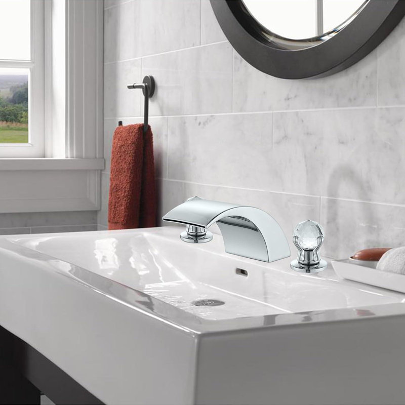 Widespread 2-handle Bathroom Faucet, Chrome