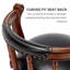 Hauteur de l'assise: tabourets de bar en bois et cuir de vache de 26,5 po, chaise pivotante à 360 degrés