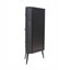 Armoire de rangement d'angle moderne à 3 niveaux avec portes en verre et tablettes réglables