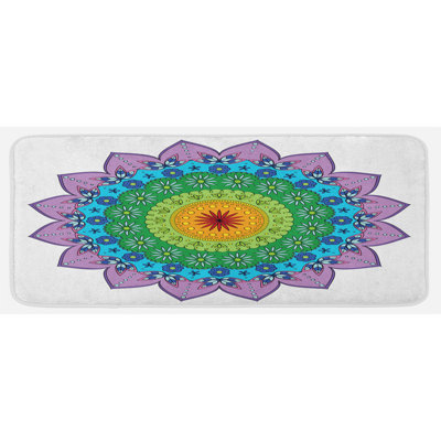 Tapis de cuisine arc-en-ciel Mandala