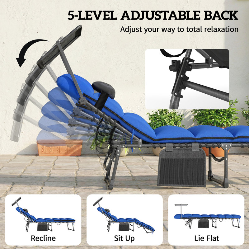 Outdoor Lounge Chair, Dark Blue