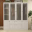 Armoire 6 portes 2 tiroirs avec zone de suspension et compartiments de rangement Sebi