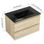 Meuble-lavabo de 30 po avec lavabo en céramique noire et 2 tiroirs, chêne-1369216265