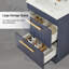 Ensemble de meuble-lavabo simple 24 po bleu