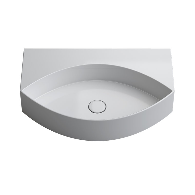 Occhio 25.7'' L Bathroom Sink, Glossy White, No Hole