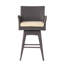 Multi pivotant avec siège beige confortable pour tabouret d'extérieur