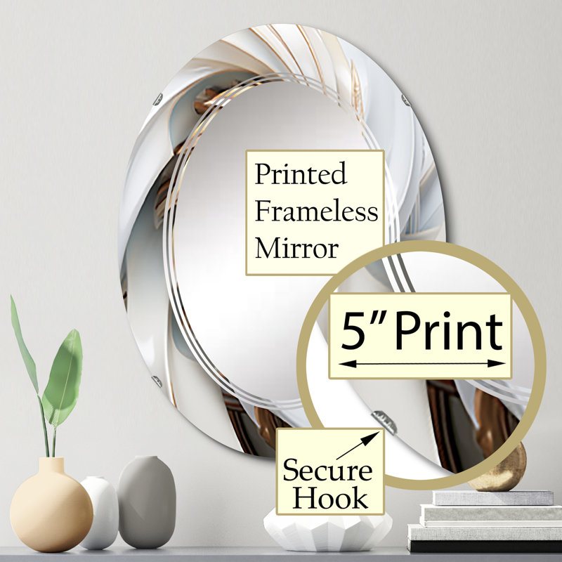Zeliha - Modern Wall Mirror Oval, 30 po x 20 po