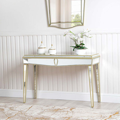120Cm Mirror Console Table for Living Room Furniture, Hallway Table