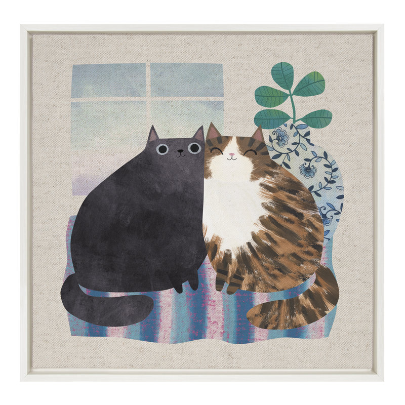 «Friends 1» par Planet Cat, reproduction d'art sur toile encadrée