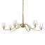 Lustre en laiton 6 lumières Uttermost Barcelona