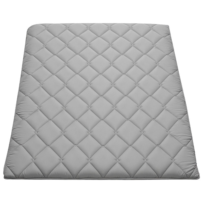 Japanese Tatami Mat, Full Size Foldable Japanese Tatami Mattress, Futon Mattress with Storage Bag & Fastener, 9-Layer Floor Mat for Sleeping, Dormitory, Meditation, Yoga, 80 x 54 x 3.5 in, Gray