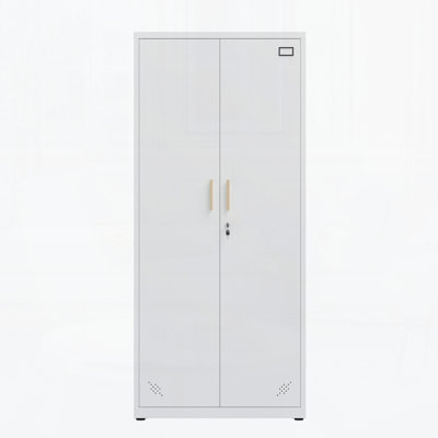 High Storage Cabinet with 2 Doors and 4 Partitions to Separate 5 Storage Spaces