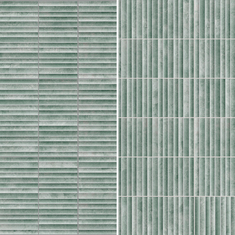 Rubik 5.88" x 11.75" Ceramic Patterned Tile, Blue