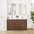Jakarta 60" Double Bath Vanity with Silk White Quartz Stone Top-71760499-71760498
