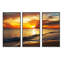 «Colorful Dramatic Sunset over Waves» - Photographie de cadre flottant 3 pièces sur toile-1841053831-1841053832