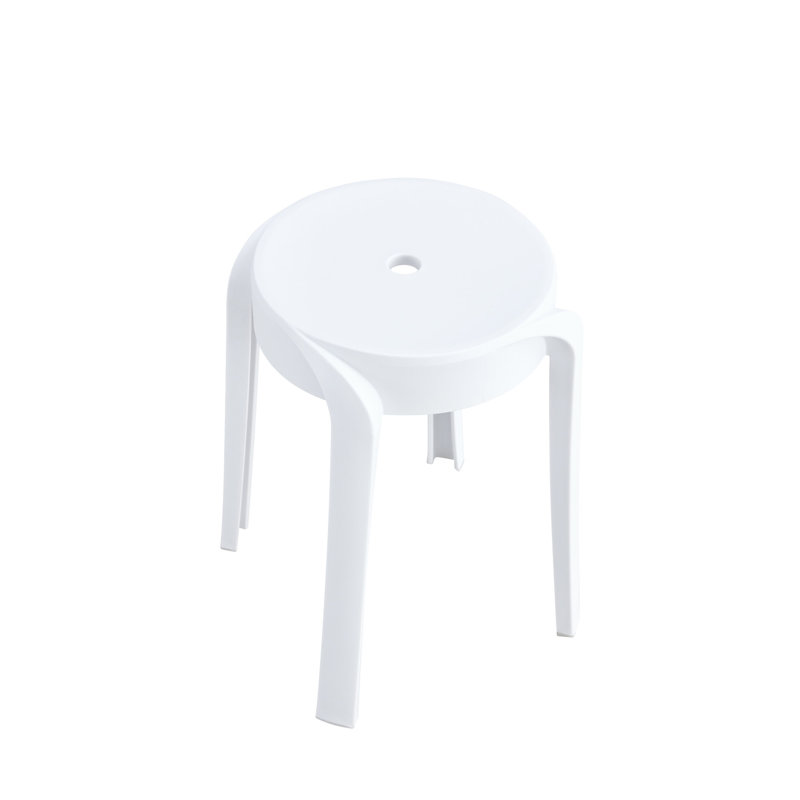 6 tabourets en plastique pour endroits variés, robustes et stables, taille de produit de 11,8 po, facile à transporter, salons blancs, couleurs éclatantes, siège carré,