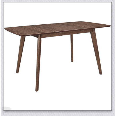 Natural Walnut Rectangular Dining Table With Mid-Century Modern Design, Sturdy And Easy To Maintain For Everyday Use.