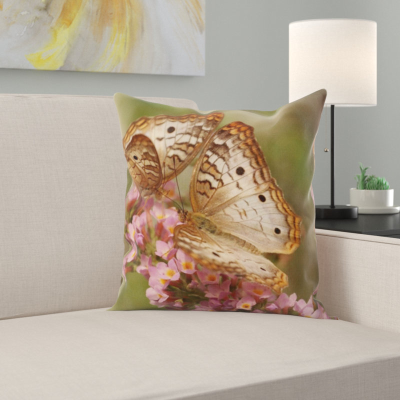 Housse et insert de coussin carré papillon