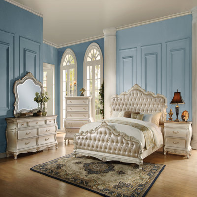 2-Drawer Bedroom Nightstand, with Queen Anne Legs