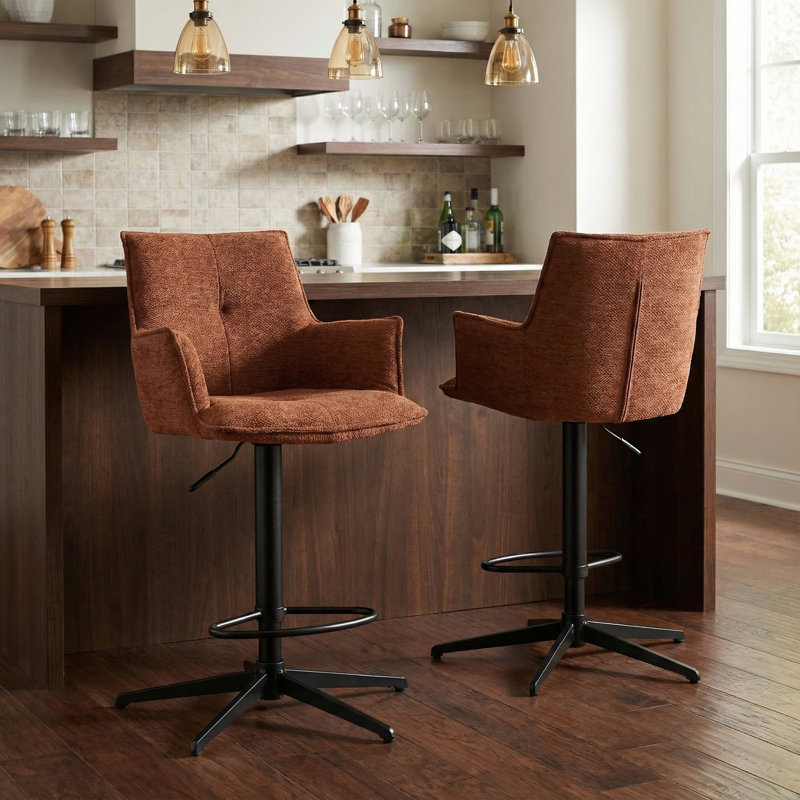 Fabric Bar Stool, Tan 