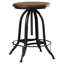 Swivel Solid Wood Adjustable Height Bar Stool-1527546247