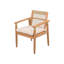 Fauteuils de jardin en bois d'acacia avec dossier en corde, lot de 2
