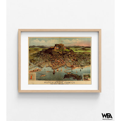 Maison de la famille Hutchinson à Lynn-Massachusetts, 1881, impression de vue de l'État des États-Unis, impression d'affiche aux États-Unis, ferme rustique, art mural
