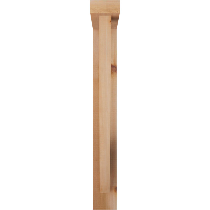 Traditional Block Bracket w/ Offset Brace, 28 x 20, 3 1/2"W Western Red Cedar (Smooth)