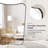 Contemporary Concave Scalloped Irregular Bathroom Vanity Mirror | Stainless Steel Frame-1125657033-1109025367