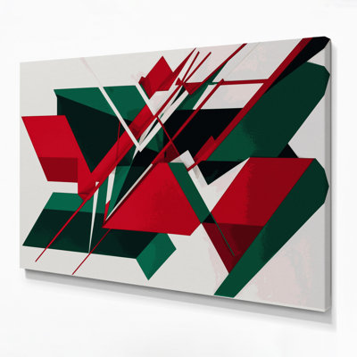 «Geometric Abstraction 39», art mural sur toile grise