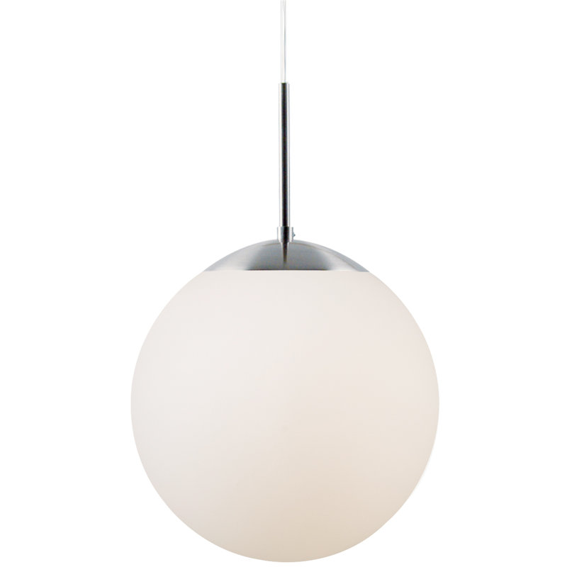 Cafe 1 - Light Chrome Sphere Pendant, 44cm H x 30cm W x 30cm D