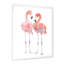 Flamants roses sur fond blanc II - reproduction sur toile-67389397-67389399
