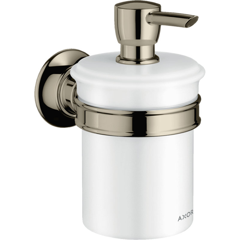 Montreux Glass Soap Dispenser, Polished Nickel