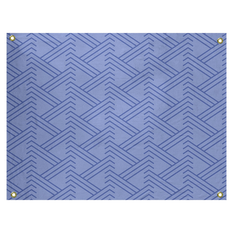 Tapisserie, H 26 po x l 36 po, bleu
