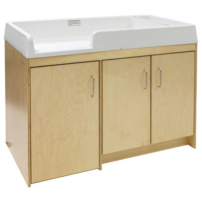 Tot Mate TM4530A.SBBBB Natural Birch Plywood Infant Changing Table - 47"" W x 23.5"" D x 37.5"" H -  TotMate