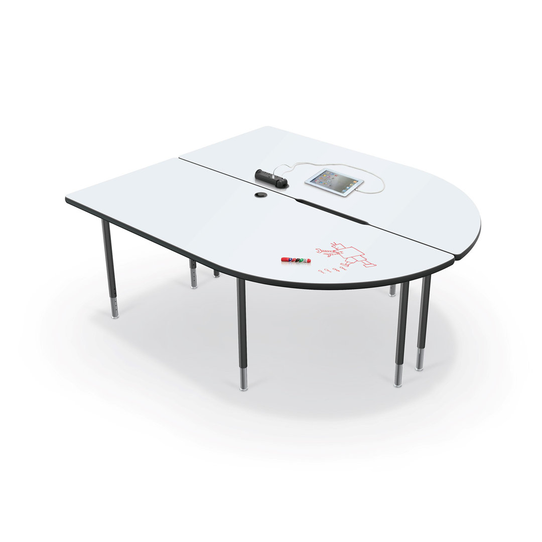 Hierarchy Novelty Height Adjustable 71.37'' L Training Table with Cable Management MooreCo Base 