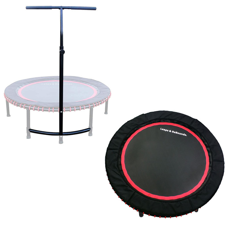 LEAPS & REBOUNDS Round Fitness Trampoline, Red