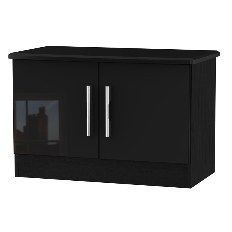 Rau 76cm W Chest of Drawers, Black Gloss